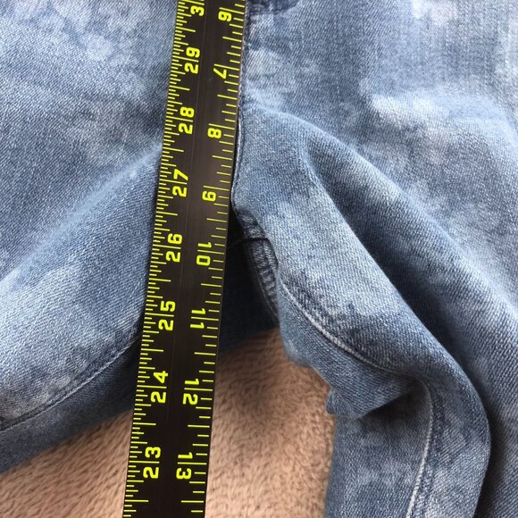 J. Jill Women Jeans Size 14 Authentic Fit Slim Ankle Straight Blue Denim Floral - Picture 7 of 15
